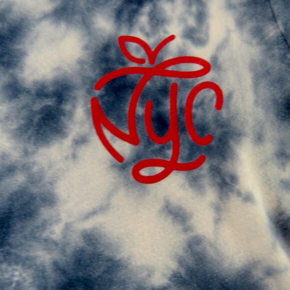 Aeropostale Classic Crew Blue Tie Dye NYC New York Short Sleeve T-Shirt Medium - Picture 8 of 10